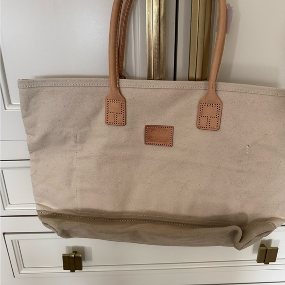 Heritage Leather Co VINTAGE PATCH  TOTE Canvas Tote With Suede Daytona 500 Patch - Picture 6 of 6